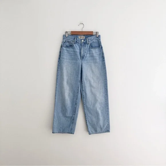 Madewell The Perfect Vintage Wide-Leg Crop Jean Light Wash - Picture 6 of 10